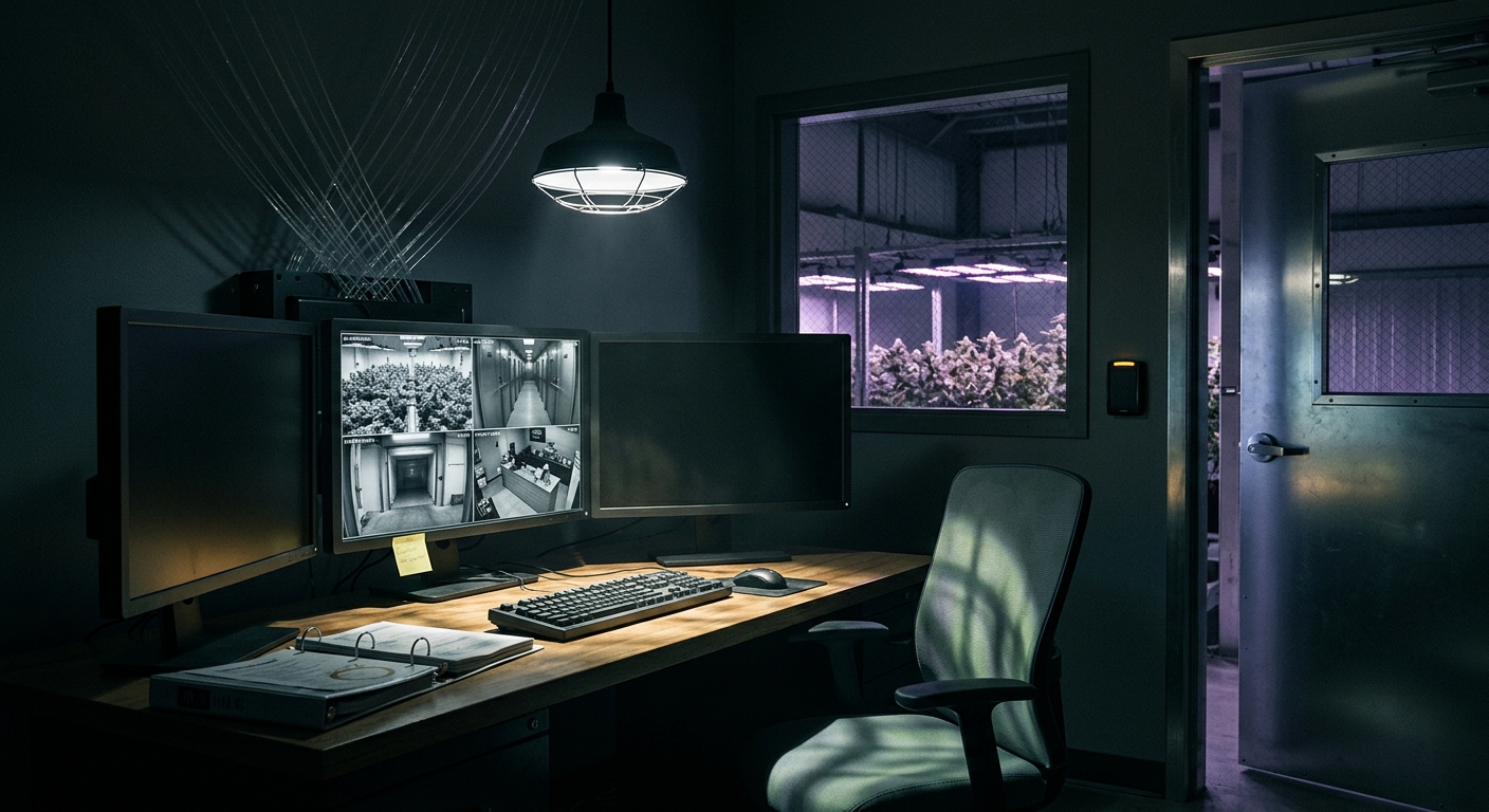 The Machine That Watches the Cameras: Securing the Surveillance and Access-Control Stack Your Cannabis License Depends On